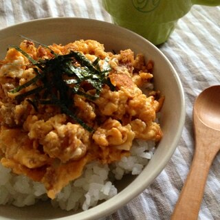 和風 挽肉の卵焼き丼